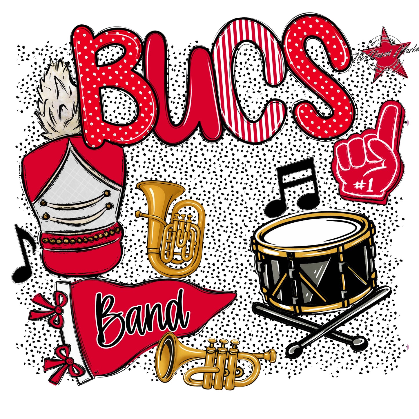 Bucs Band Spirit-Red