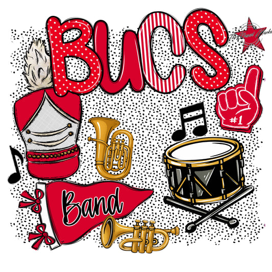 Bucs Band Spirit-Red