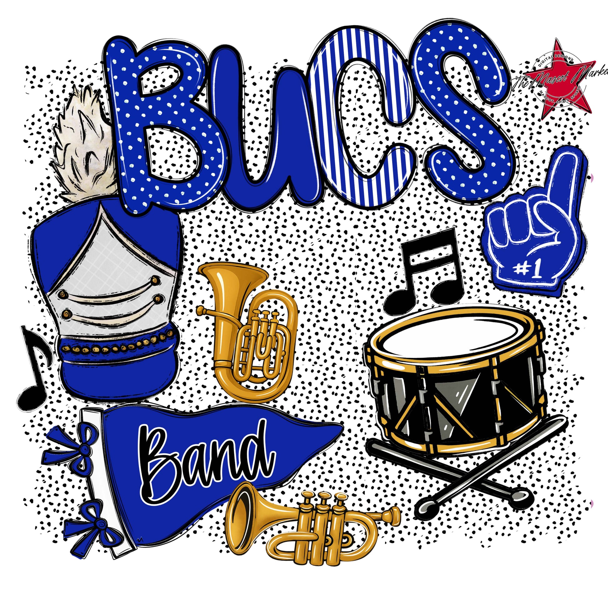 Bucs Band Spirit-Royal Blue
