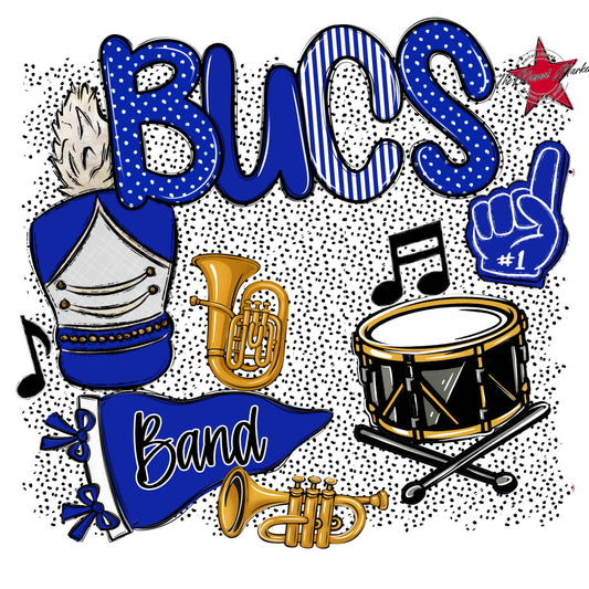 Bucs Band Spirit-Royal Blue
