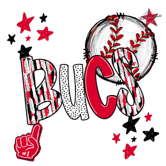 Bucs Baseball Scrape-Red