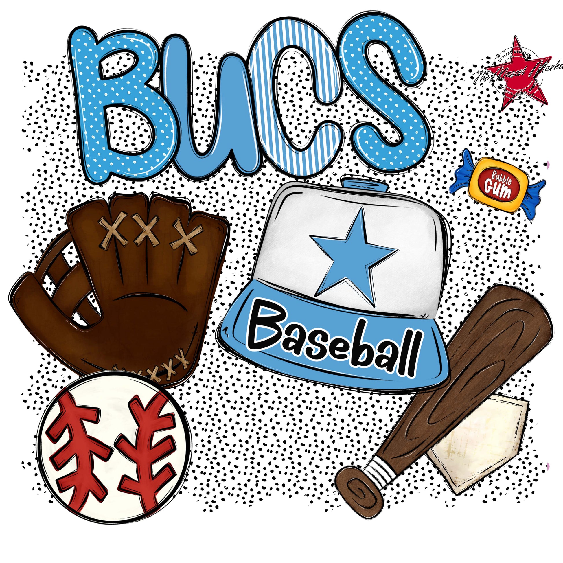 Bucs Baseball Spirit-Carolina Blue
