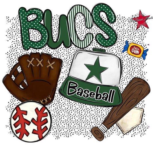 Bucs Baseball Spirit-Green