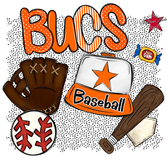 Bucs Baseball Spirit-Orange