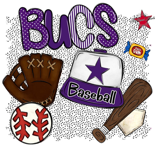 Bucs Baseball Spirit-Purple