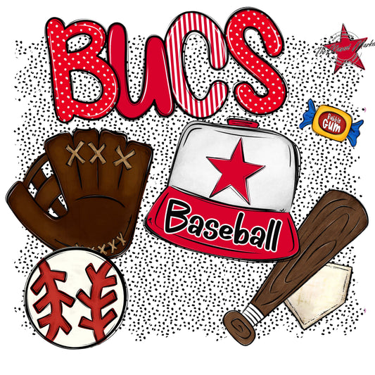 Bucs Baseball Spirit-Red