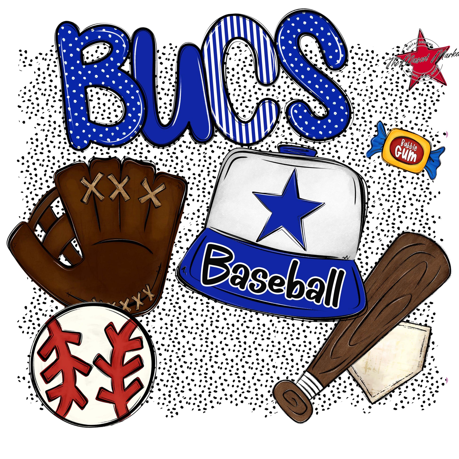 Bucs Baseball Spirit-Royal Blue