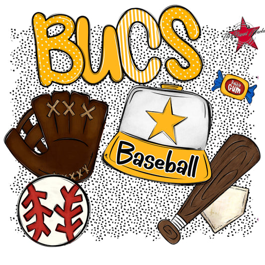 Bucs Baseball Spirit-Yellow