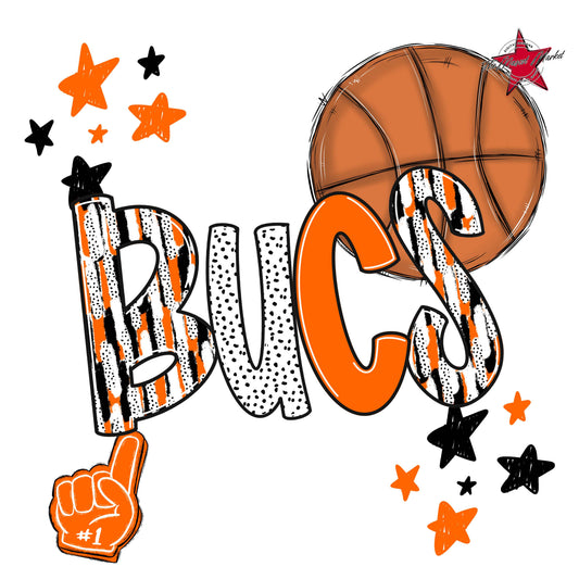 Bucs Basketball Scrape-Orange