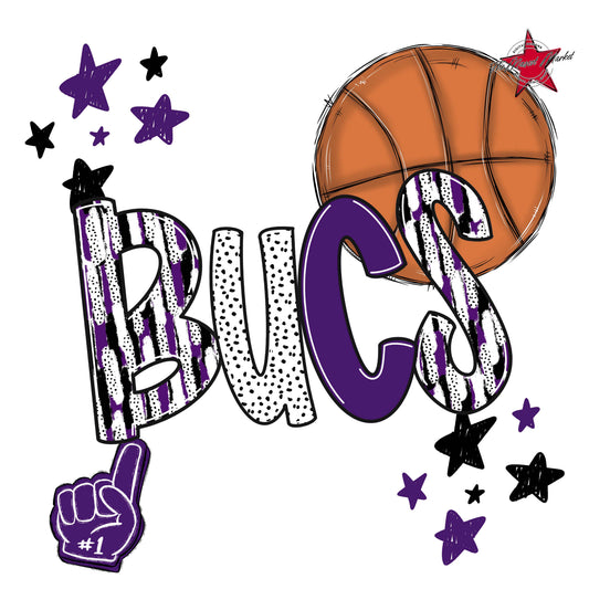 Bucs Basketball Scrape-Purple