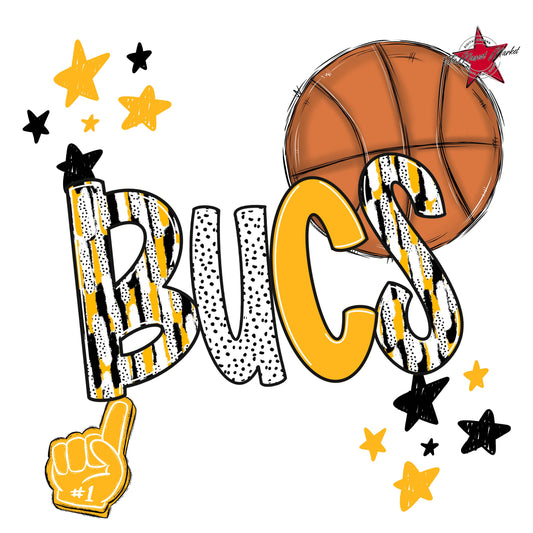 Bucs Basketball Scrape-Yellow