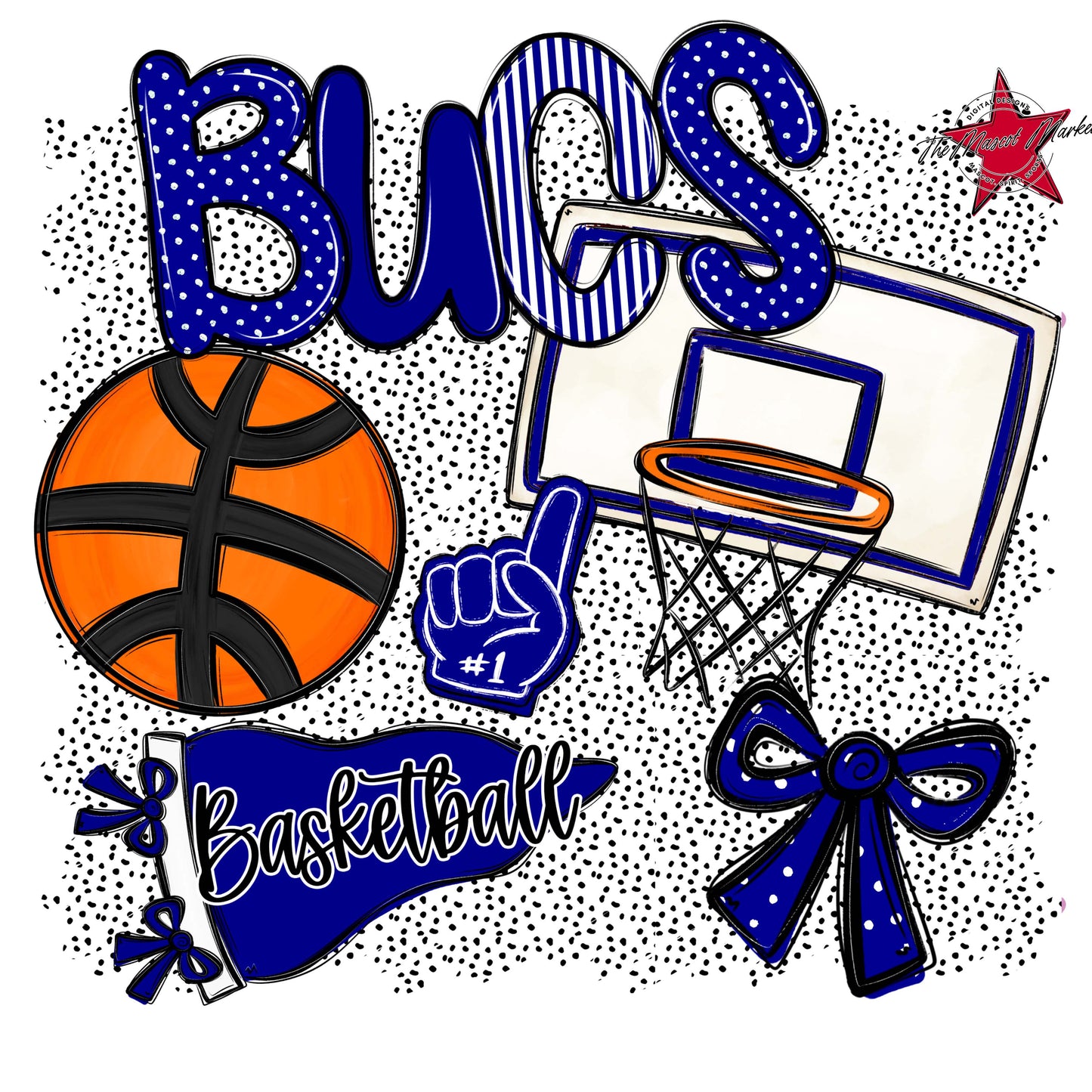 Bucs Basketball Spirit-Blue