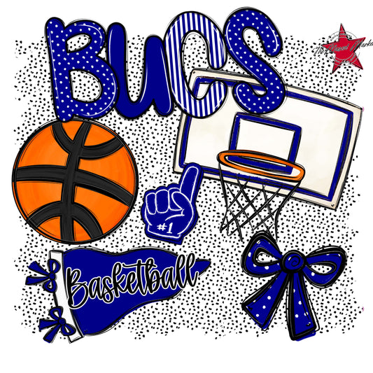 Bucs Basketball Spirit-Blue