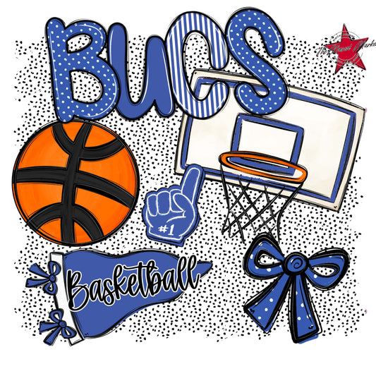 Bucs Basketball Spirit-Off Blue