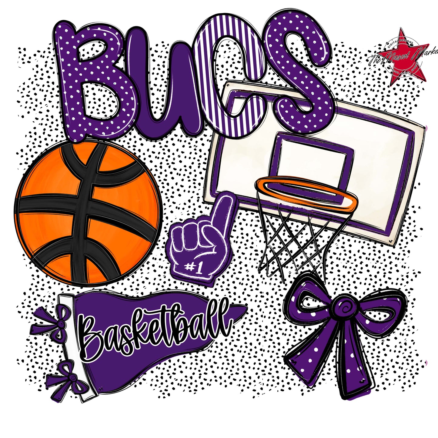 Bucs Basketball Spirit-Purple