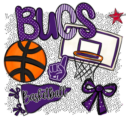 Bucs Basketball Spirit-Purple