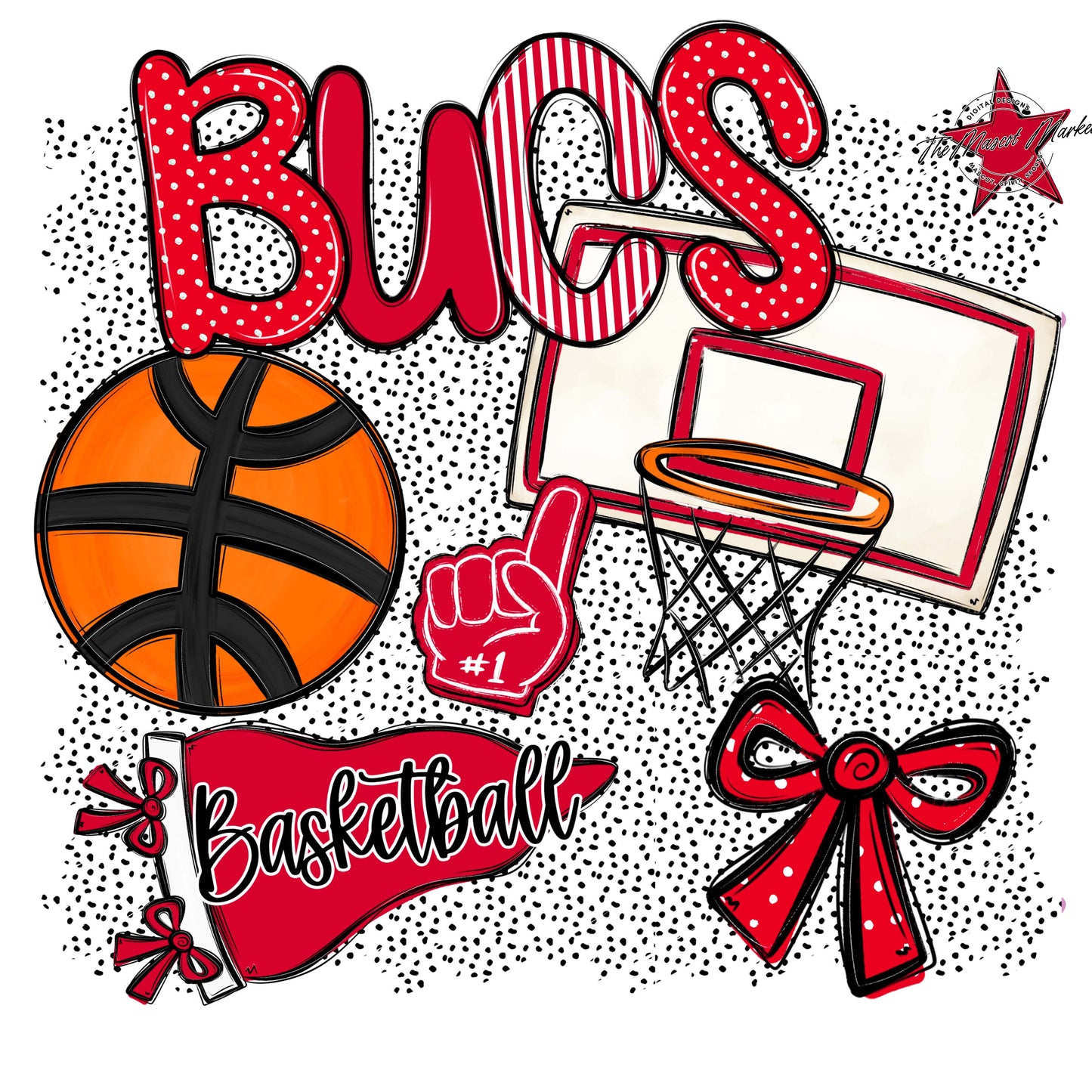 Bucs Basketball Spirit-Red