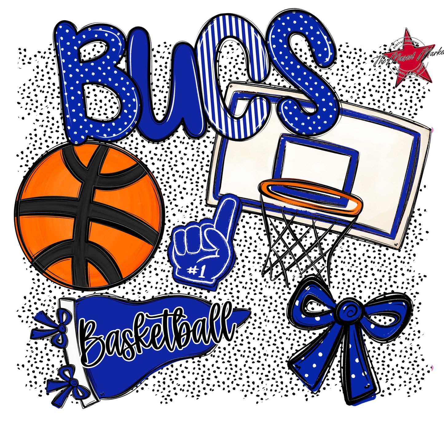 Bucs Basketball Spirit-Royal Blue