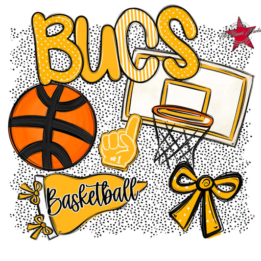 Bucs Basketball Spirit-Yellow