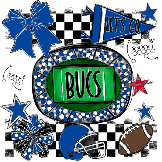 Bucs Checkers Spirit Design-Off Blue