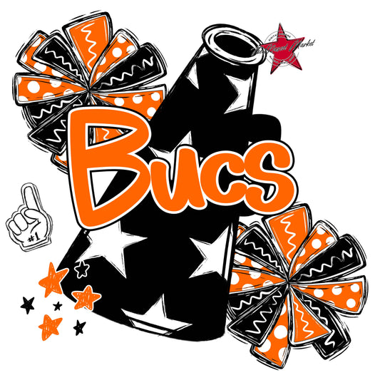 Bucs Cheer Megaphone Design-Orange
