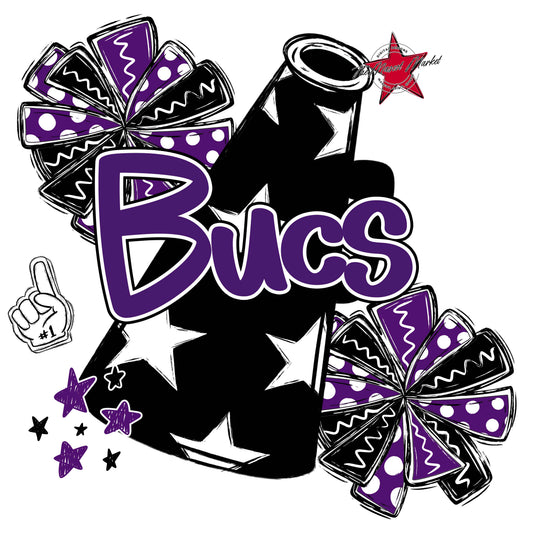 Bucs Cheer Megaphone Design-Purple