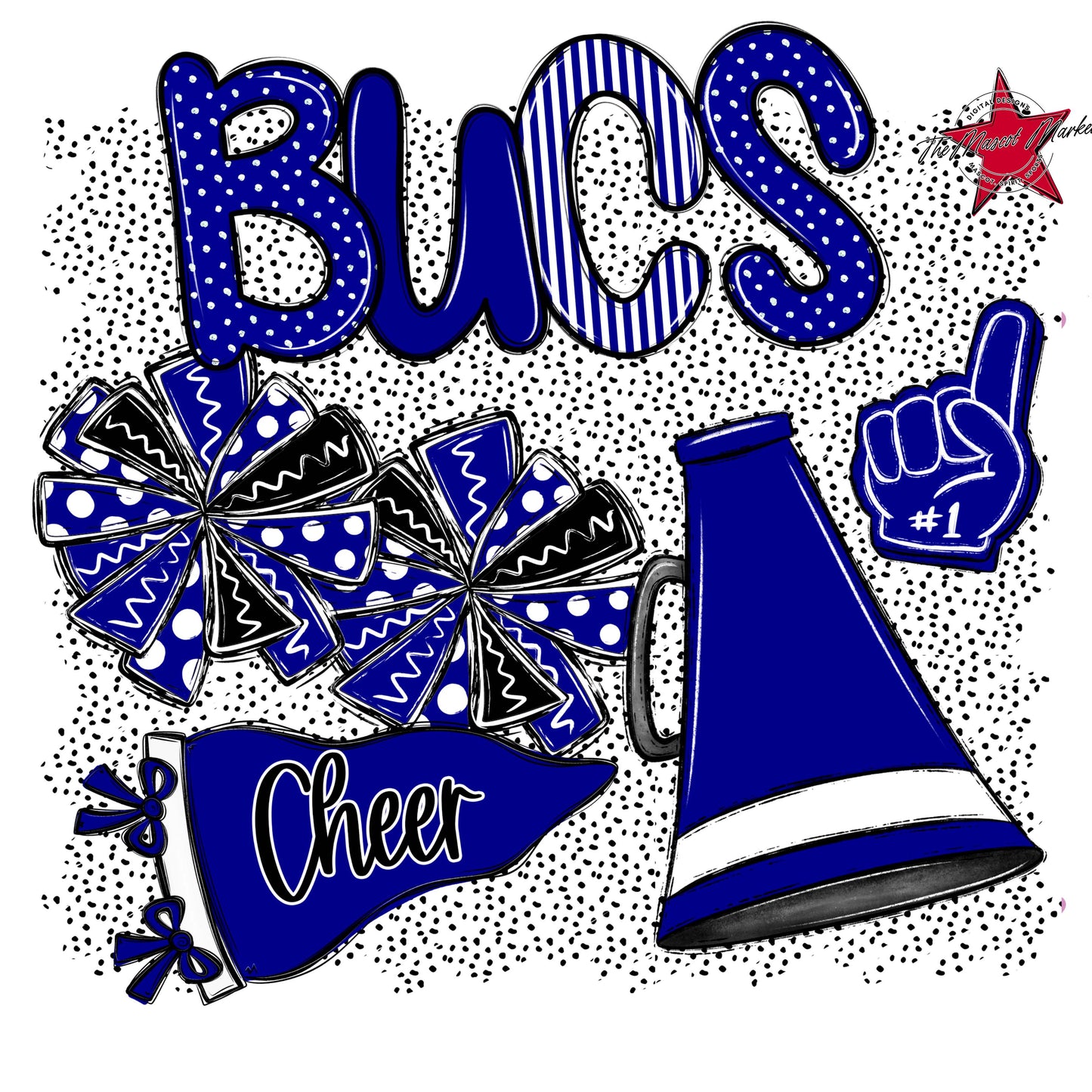 Bucs Cheer Spirit-Blue