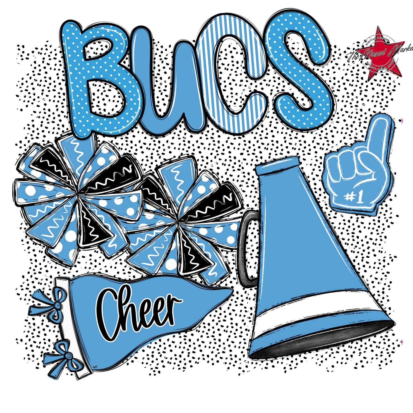 Bucs Cheer Spirit-Carolina Blue