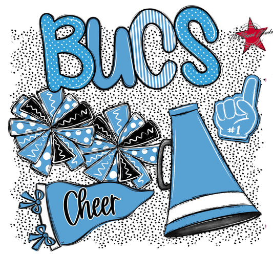 Bucs Cheer Spirit-Carolina Blue