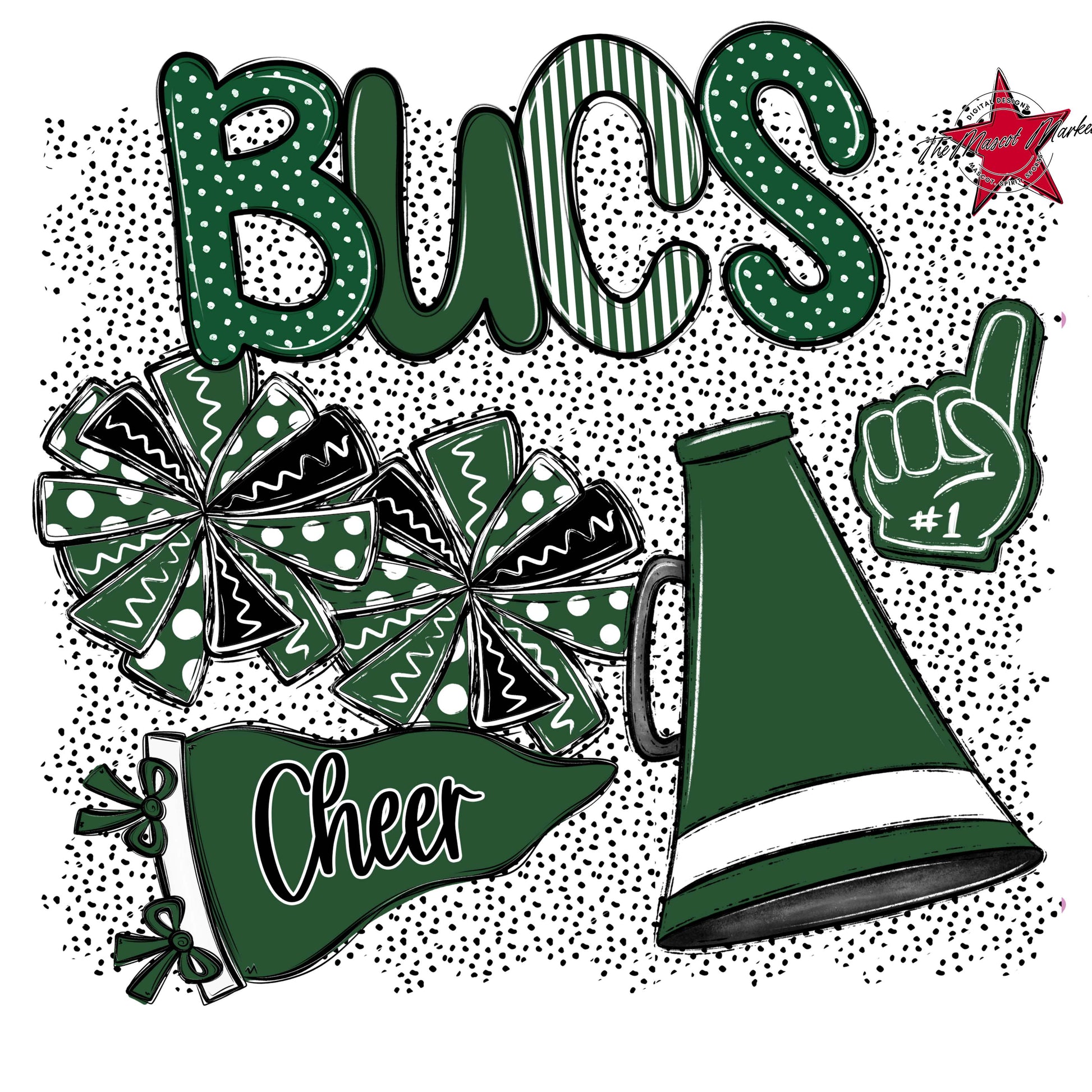 Bucs Cheer Spirit-Green