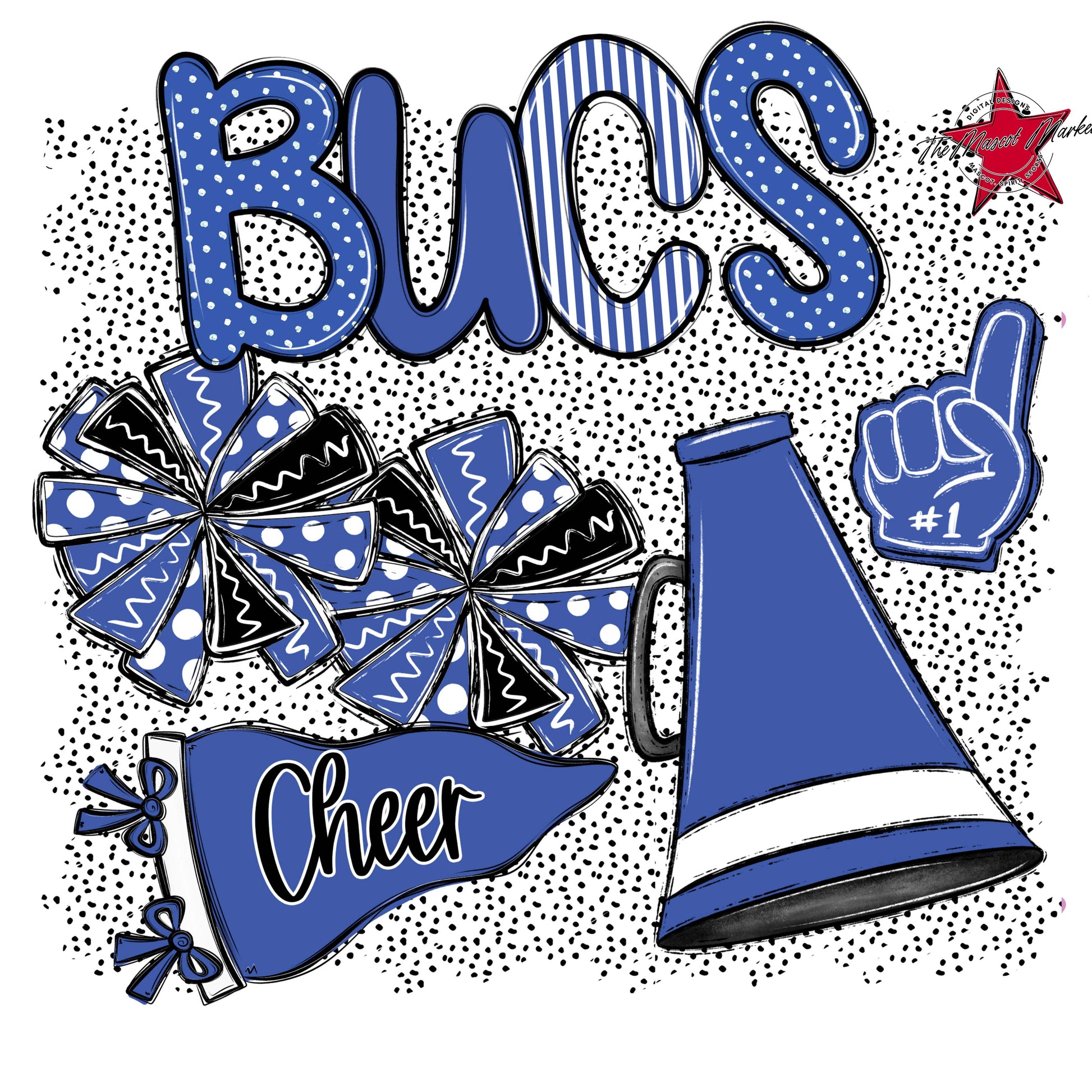 Bucs Cheer Spirit-Off Blue