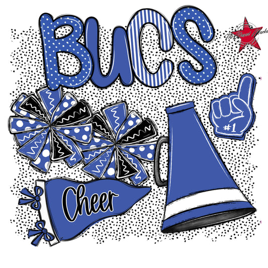 Bucs Cheer Spirit-Off Blue
