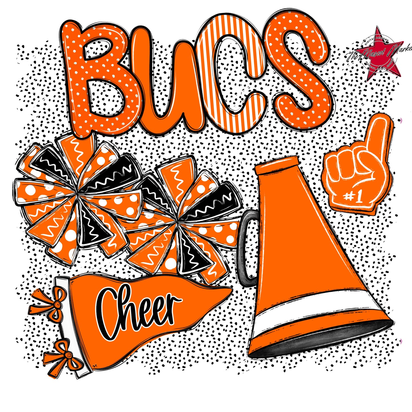 Bucs Cheer Spirit-Orange