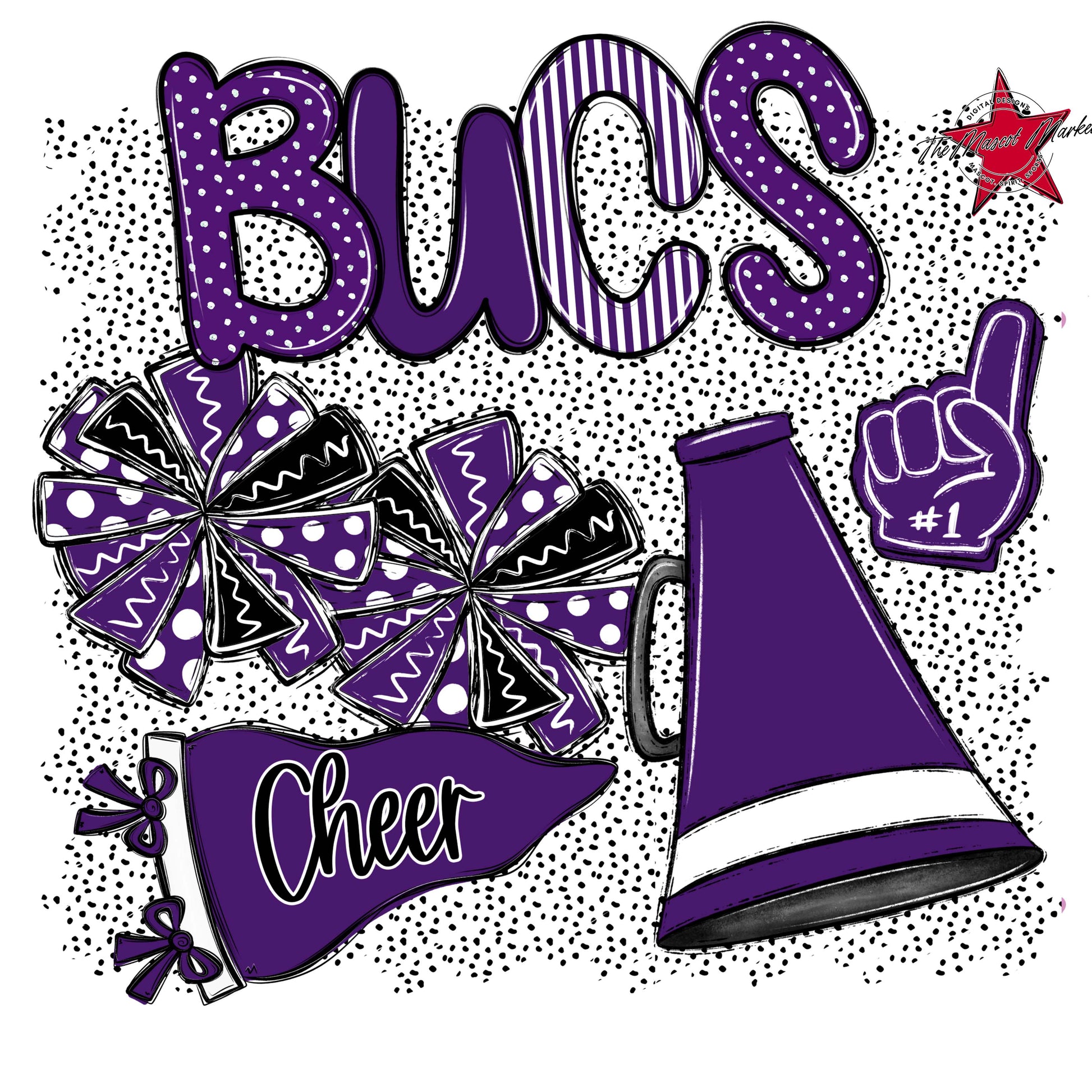 Bucs Cheer Spirit-Purple