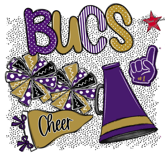 Bucs Cheer Spirit-Purple & Gold