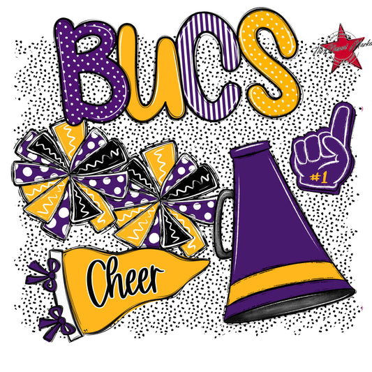 Bucs Cheer Spirit-Purple & Yellow