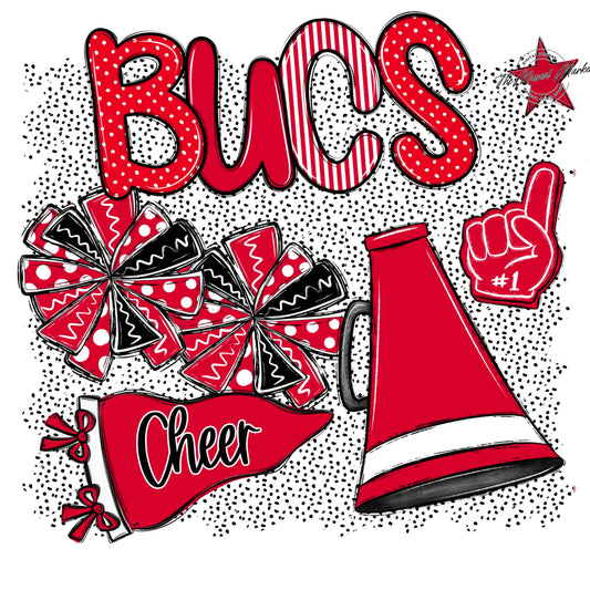 Bucs Cheer Spirit-Red