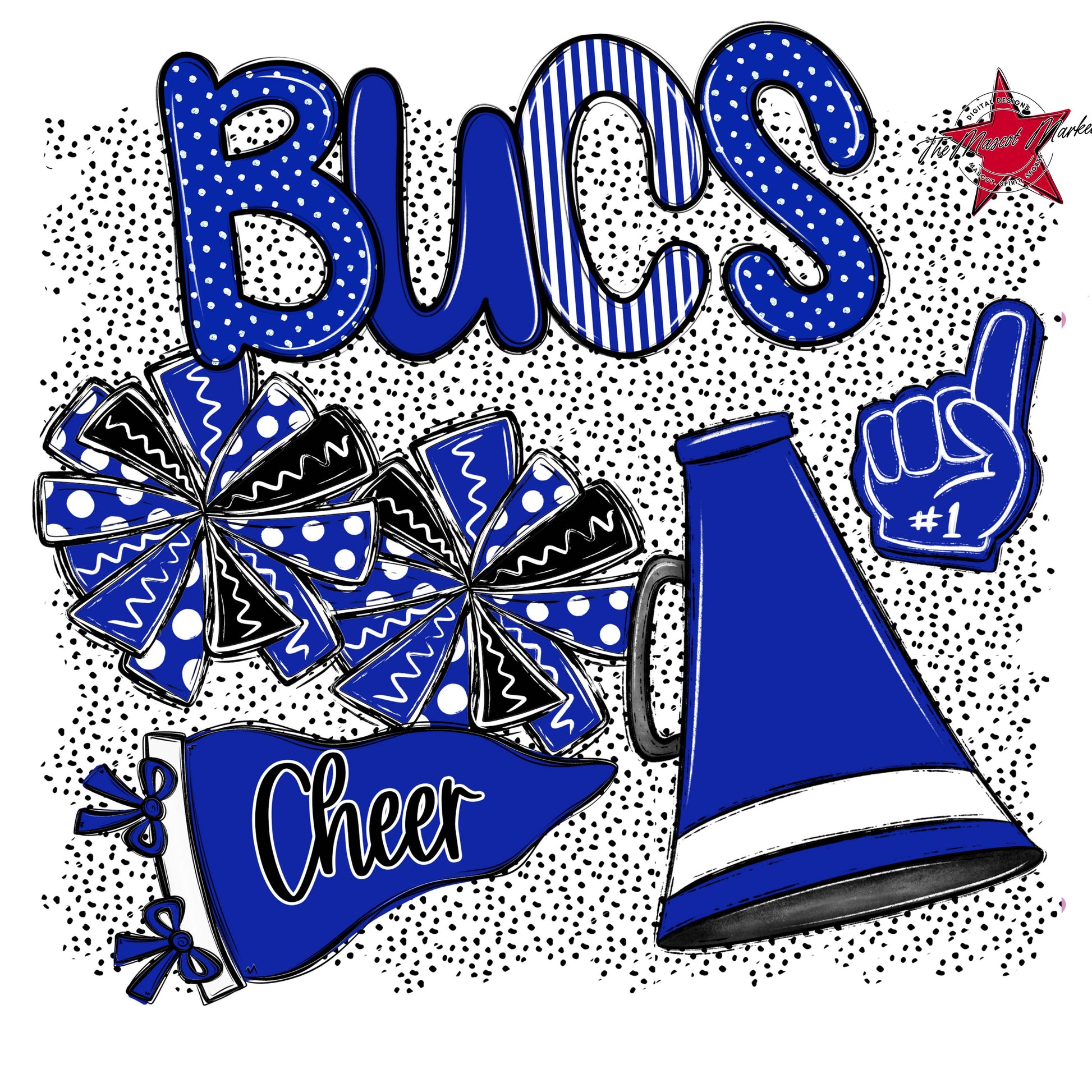 Bucs Cheer Spirit-Royal Blue