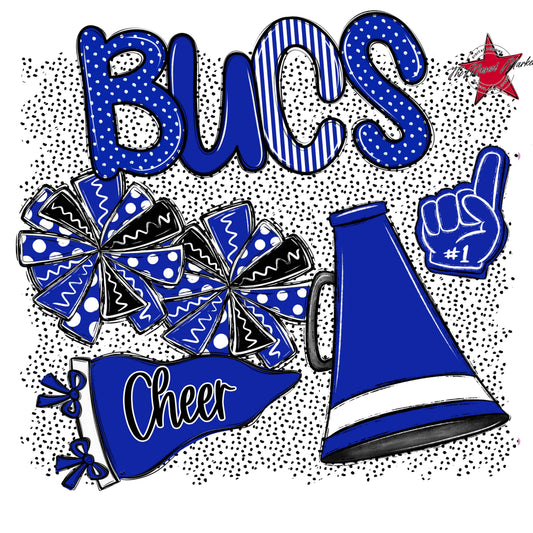 Bucs Cheer Spirit-Royal Blue