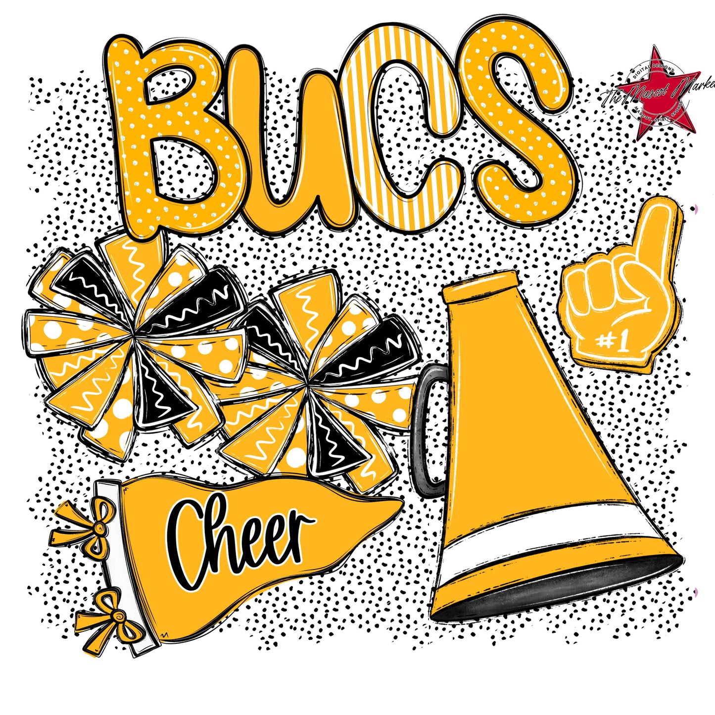 Bucs Cheer Spirit-Yellow