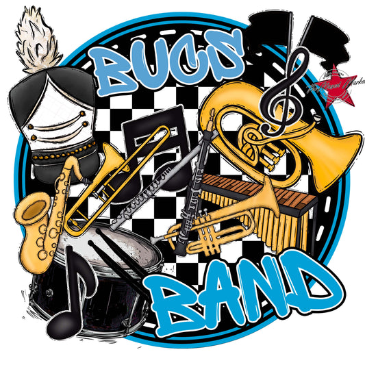 Bucs Circle Band Frame-Carolina Blue