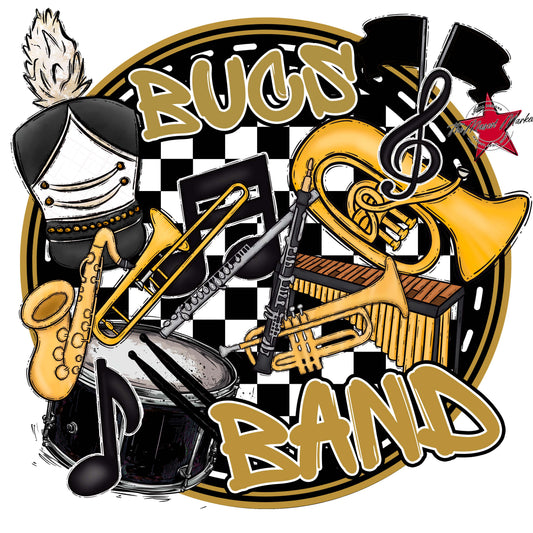 Bucs Circle Band Frame-Gold