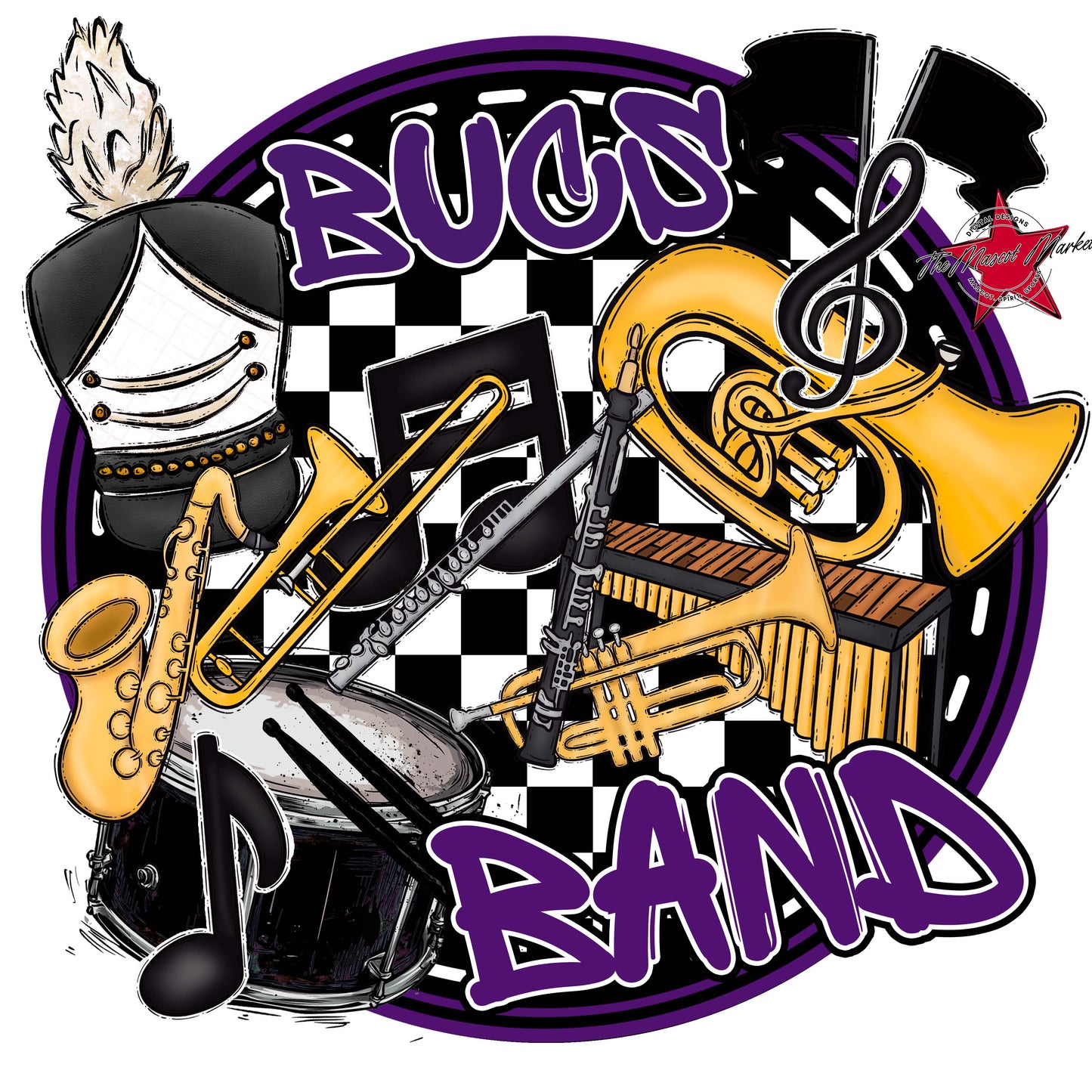 Bucs Circle Band Frame-Purple