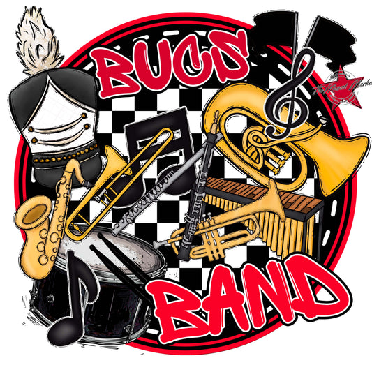 Bucs Circle Band Frame-Red