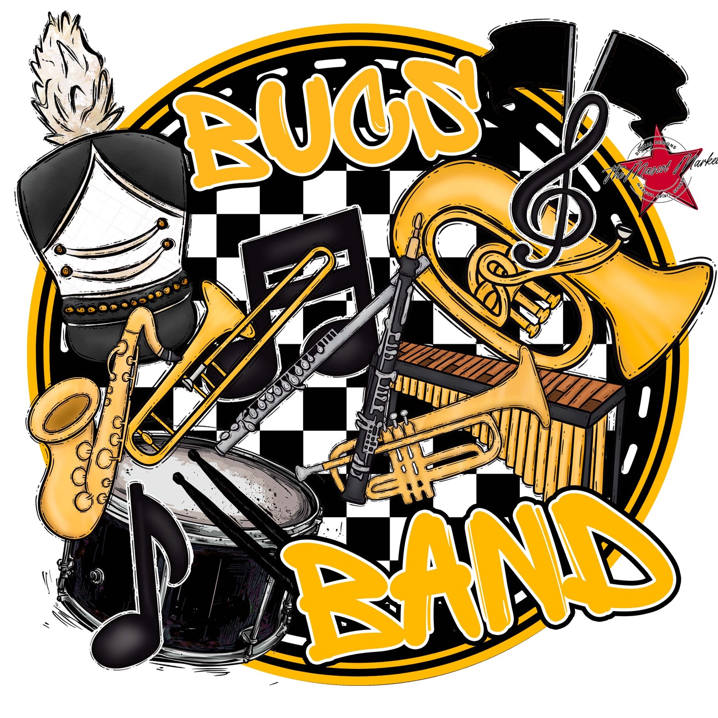 Bucs Circle Band Frame-Yellow