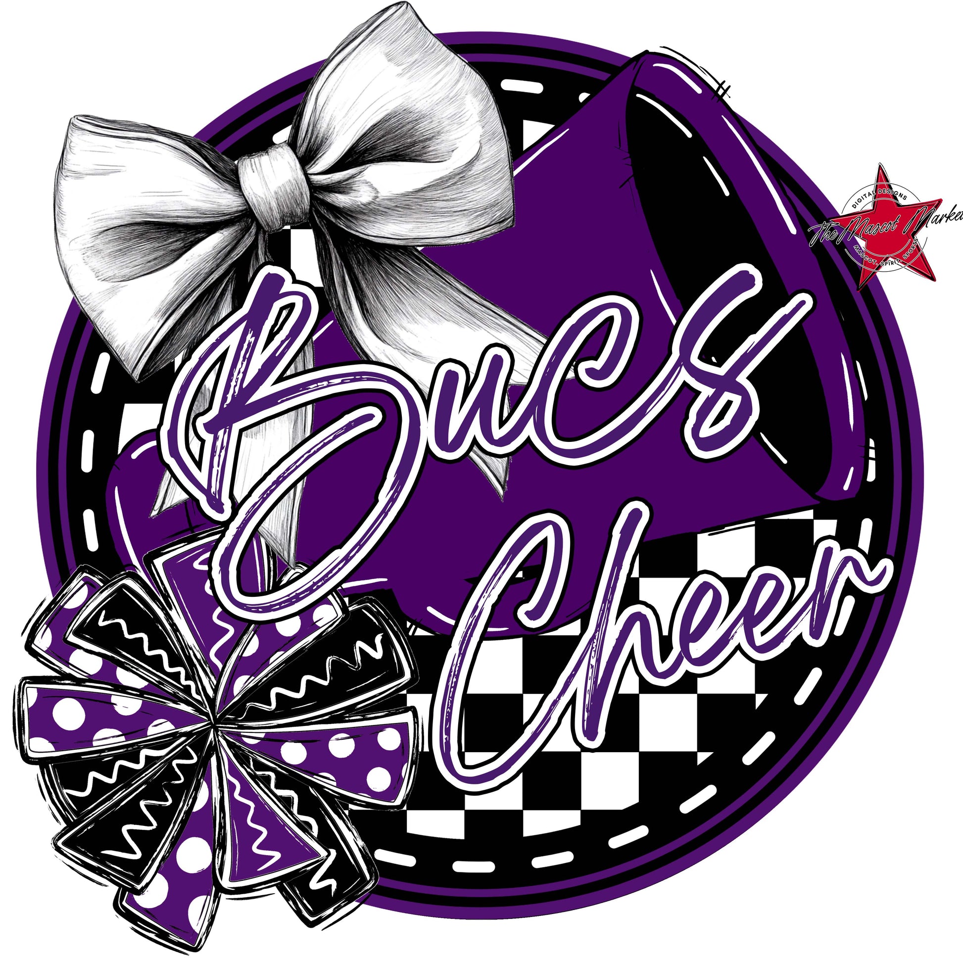Bucs Circle Cheer Frame-Purple