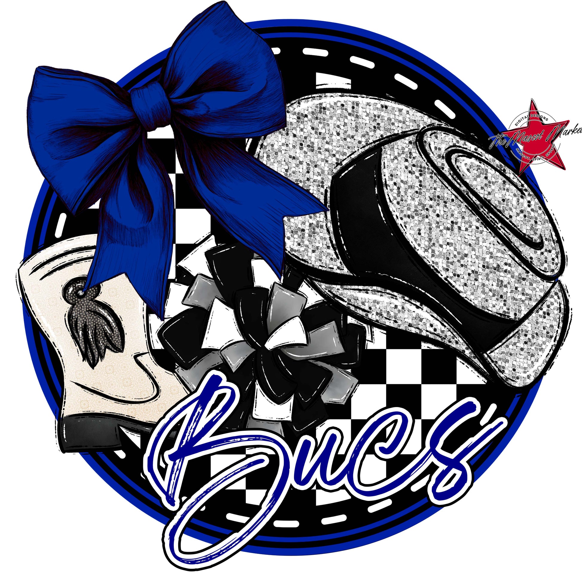 Bucs Circle Drillteam Frame-Blue