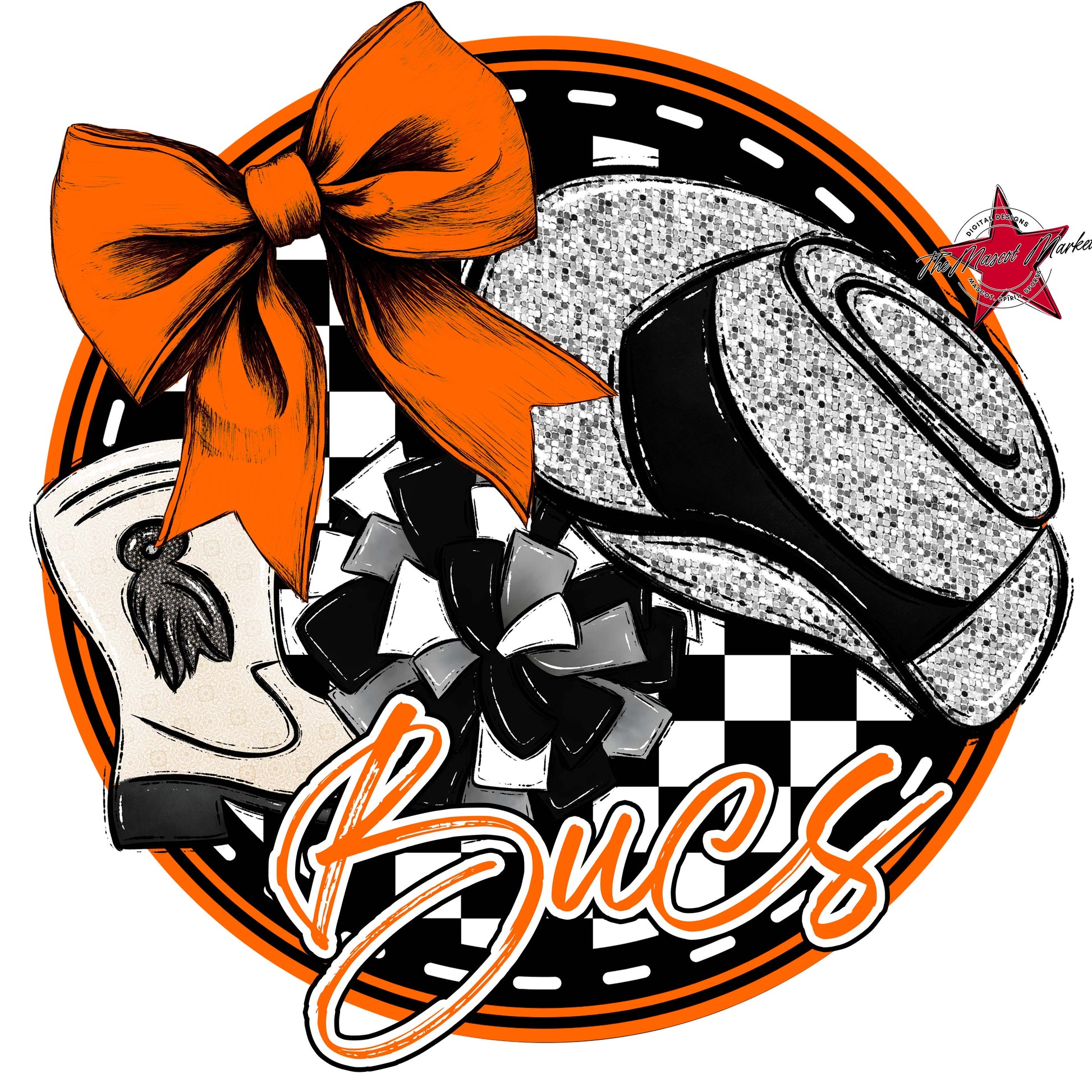 Bucs Circle Drillteam Frame-Orange