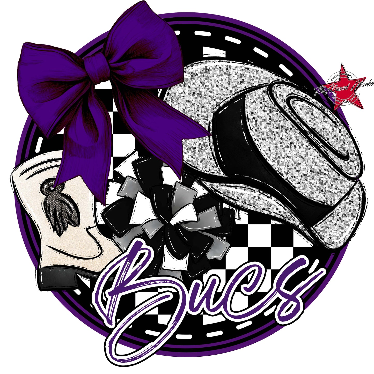 Bucs Circle Drillteam Frame-Purple
