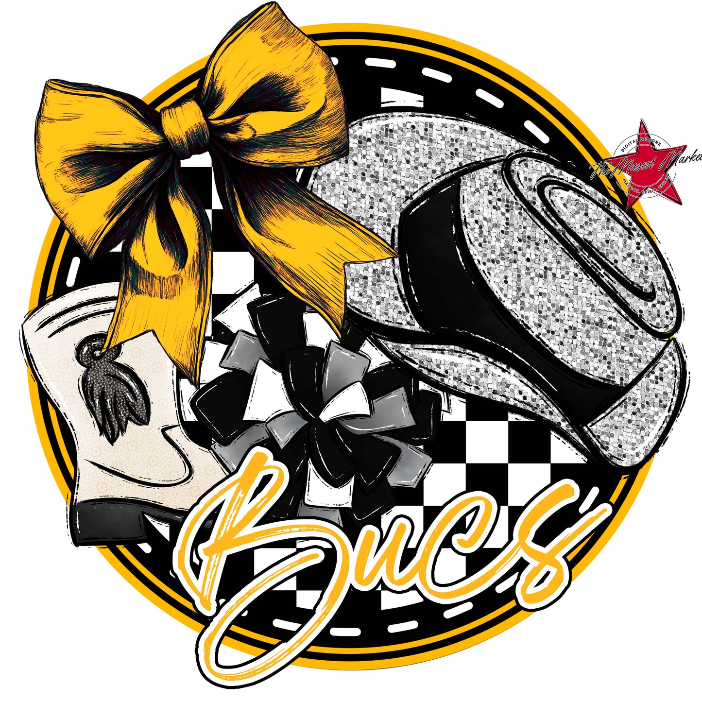 Bucs Circle Drillteam Frame-Yellow